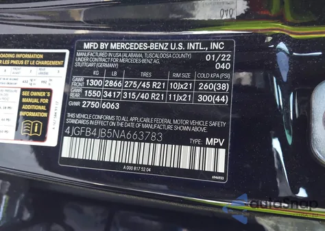 2022 Mercedes-Benz Gle 350 from USA, damaged, VIN 4JGFB4JB5NA663783